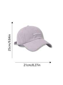 1pc Vintage Versatile English Embroidered Casual Baseball Cap, Unisex Summer High Street Fashion