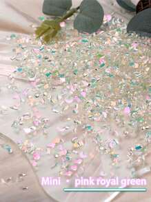 Mini asymmetrische Form Aurora Strass Nail Art Dekoration, kleine Nail Jewelry und Accessoires, super glänzende Nail Zubehör Nägel Nail Charms Nail Gems