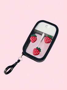 Portable Perfume Bottle, 1 Lovely Red Cherry Moisturizing Water Bottle, Hook Travel Portable Spray Bottle, Birthday Gift For Family And Friends, Gift Recommendation, Suitable For 50ml