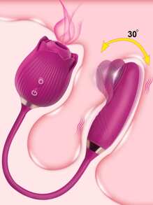 Juguete sexual vibrador para mujeres - Juguete sexual en forma de rosa con vibradores para estimular el punto G y 10 modos de succión para la estimulación clitoriana, de los pezones y anal, juguetes sexuales para adultos y máquinas sexuales para parejas