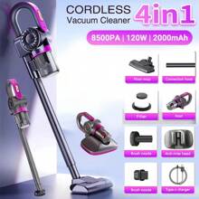 4-In-1 Stick Handheld Vacuum Cordless Vacuum Cleaner For Carpet Floor Pet Hair - Purple - View 1
