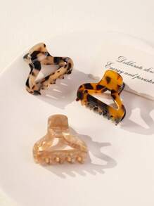 3 件装 女士简约醋酸纤维小号半圆形发夹