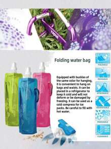 480ml Unisex Lightweight Collapsible Water Bottle, Portable Sports Bottle For Outdoor Activities, Hiking, Camping, Running, Travel, Gift