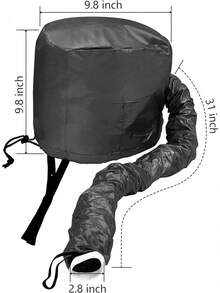 这款吹风机罩配有一体式头带，可减少耳朵和颈部周围的热量 - 适用于卷发的带罩扩散器吹风机罩，可加快吹干速度，方便在家进行深层护理 - 便携式，大号 - 黑色，可用作吹风机罩、浴帽、美发产品和配件，适用于理发店、美容院、旅行、返校季、度假旅行等场合，适合女性使用，也适合旅行、理发、理发师、理发配件、情人节、美发用品、发型师、理发店、沙龙、度假必备品、美发产品、理发店、情人节礼物、女性旅行必备品、发型师工具 - 黑色 - 查看 7