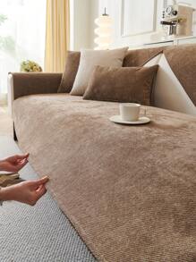1 pièce Housse de canapé pour toutes les saisons, simple et moderne en chenille antidérapante et imperméable. Housse de coussin de canapé résistante à la poussière et aux salissures, lavable, résistante à la décoloration, adaptée aux animaux de compagnie. Convient pour la chambre, le bureau, le salon, le canapé d'angle