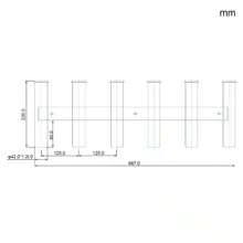 WUPYI Stainless Steel Fishing Rod Holder For Marine Boat 6 Rod Holders Deck Mount 42MM - Silver - View 5