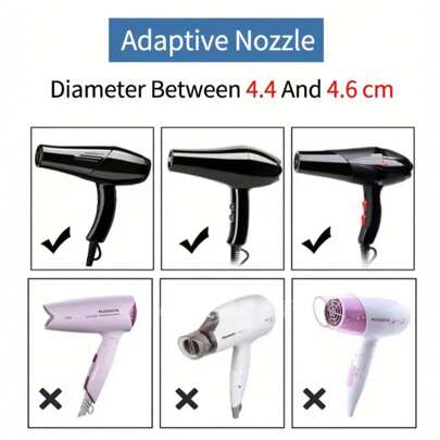 Professional Hair Dryer Nozzle, Duckbill Flat Mouth Design, Suitable For Curly Hair And Ordinary Hair, Fragrance-Free,Hair Tools,Hair Products And Accessories For Barber Salon Beauty Travel Essentials