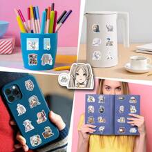 55pcs Frieren Beyond Journey's End Stickers For Teens Laptops,Cute Aesthetic Cartoon Vinyl Stickers For Bottle Skateboard Scrapbook Travel Case Computers Graffiti Decals