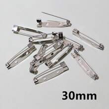 20个15-40毫米金属胸针夹底座别针安全别针胸针底座空白底座，适用于DIY珠宝制作材料 - brooch pins accessories - 查看 13