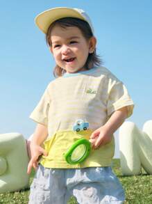 Balabala Baby T-Shirt, 2025 Summer Stylish & Cute Top - Lemon Yellow - View 3