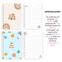 A5 Notebook 100 Sheets Lined Sketchbook Drawing School Hardcover Notebooks - Green Floral - View 6