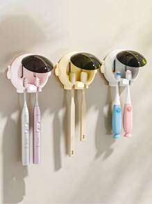 Astronaut Toothbrush Holder, Toothbrush Storage Rack, No Drilling Wall Mounted Bathroom Organizer - Multicolor - View 3