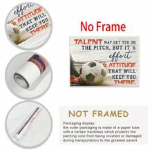 1pc Football Canvas Wall Art, Inspirational Soccer Quote Print, Frameless Sports Themed Decor For Boys Gym Bedroom Living Room - 12x16 Inch Motivational Poster, Gift For Football Enthusiasts Gifts Birthday Graduation