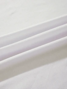 Áo thun tay ngắn cổ tròn màu trơn đơn giản đa năng - trắng - Xem 5