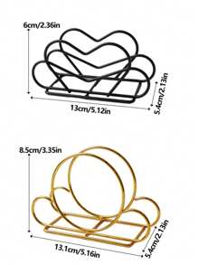 1 件创意北欧铁质纸巾架，金属餐巾架，酒店餐厅纸巾盒收纳架