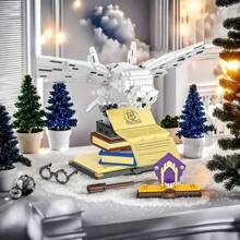 2000 stuks Magic Owl bouwstenenset - Premium filmthema, witte en zwarte ABS-stenen, geweldig als decoratief display en verzamelmodel, cadeau