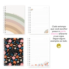 A5 Notebook 100 Sheets Lined Sketchbook Drawing School Hardcover Notebooks - Vintage Floral - View 3
