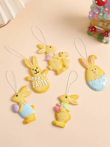 Easter Decorations Gingerbread Bunny Resin Pendant, Home Decor Gift