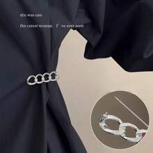 2PCS Chain Shaped Pants Waist Buckle Waist Pants Clip Adjustable Button Jeans Pins Women Skirt Clothes