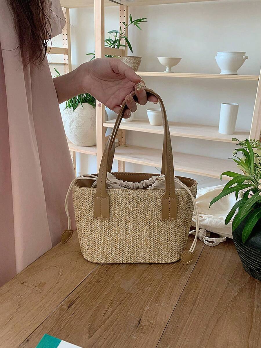 YIZITOU Stroh Umhängetasche - Lässige Schultertasche Für Strand & Alltag