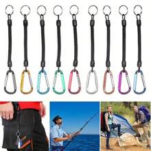 1 Set Of 2 Multi-Functional Wrist Lanyards, Suitable For Fishing, Hiking, Outdoor Sports, Anti-Drop Spring Rope, Fishing Tackle Accessories (Color Random)
