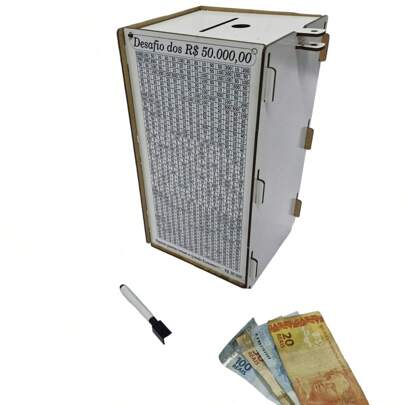 Cofre Japones KAKEBO Desafio DINHEIRO TORRE 50 MIL TORRE BRANCO