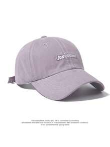 1pc Vintage Versatile English Embroidered Casual Baseball Cap, Unisex Summer High Street Fashion