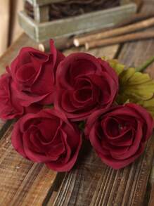 1 Bunch Of Simulation Roses Spring Home Living Room Bedroom Table Scene Party Decoration Shooting Hand Bouquet