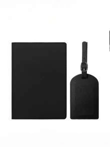 2 stuks gepersonaliseerde aangepaste fotobagagelabel + paspoorthoesset, geschikt voor bagage en handtas, draagbaar, multifunctioneel, lichtgewicht, modieus, kleurrijk, minimalistisch, schattig, vakantiesfeer/vakantie, minimalisme, basic felroze op maat, unieke ontdekking, wintermode, kerst-/vakantiecadeau, gepersonaliseerd cadeau voor vrouwen