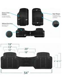 3 Piezas Universal Tapetes Para Carro