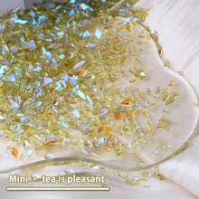 Mini asymmetrische Form Aurora Strass Nail Art Dekoration, kleine Nail Jewelry und Accessoires, super glänzende Nail Zubehör Nägel Nail Charms Nail Gems