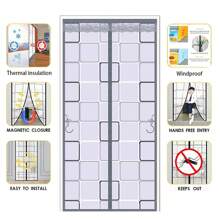 حزام باب عزل مغناطيسي، يمنع دخول الهواء البارد/الساخن، مصنوع من EVA، مناسب للغرف المكيفة والمدفأة بالهواء، مطابخ المنزل