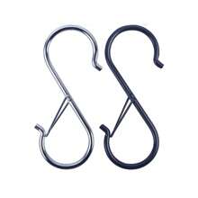 S 形挂钩，用于悬挂重型金属 S 形挂钩，带扣，S 形挂钩，适用于架子、橱柜、悬挂植物、衣服、厨房用具、锅、平底锅、袋子