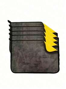 5pcs Double-Layer Microfiber Car Cleaning Towels - Soft Thick And Absorbent - Perfect For Drying And Washing Your Car - Multicolor - View 5