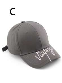 1 pieza Gorra de béisbol unisex con bordado de letra vintage de moda