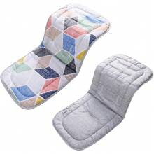 Funda de asiento para cochecito, cojín de asiento universal de algodón para cochecito, silla de paseo y silla de coche, funda de cojín para niños pequeños