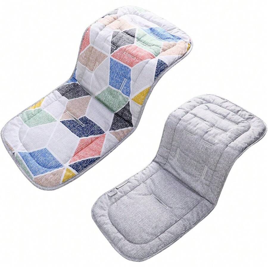 Funda de asiento para cochecito, cojín de asiento universal de algodón para cochecito, silla de paseo y silla de coche, funda de cojín para niños pequeños