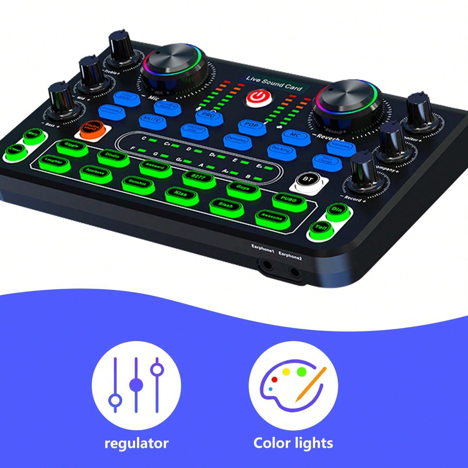 Kit Podcast Complet Avec Micros, Console Et Effets Vocaux - Pour Streaming, Gaming, Enregistrement Et Live - 12