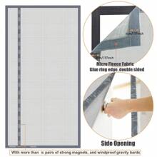 Porte moustiquaire magnétique, rideaux latéraux réversibles, moustiquaire en fibre de polyester améliorée, balcon, porte-fenêtre, porte coulissante en verre - gris