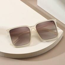方形大框改良型太阳镜度假街拍太阳镜女士墨镜不复古PC（聚碳酸酯）太阳镜四季款 - 彩色 - 查看 11
