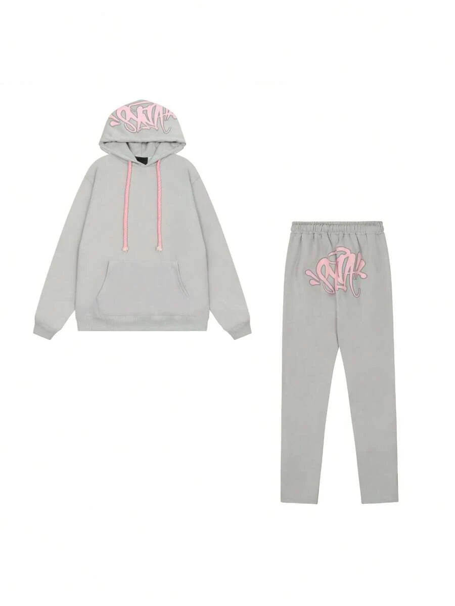 Hip-Hop Inspired Hoodie And Sweatpants Set - Street Style