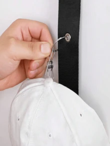 1 Men's And Women's Hat Storage Rack, Equipped With Multiple Clips And Hooks, Suitable For Wardrobe And Cabinet Door Hangers