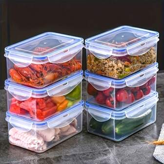 A Premium Food Storage Container Set For Kitchen And Dining Organization - Airtight, Transparent, Stackable, Freezer And Microwave Friendly, With Lids, Designed For Meal Prep And Pantry Organization With A Space-Saving Design.
