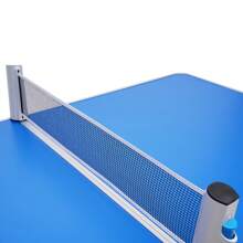 Ensemble de jeu de table de ping-pong pliable 152 x 76 x 76 (raquette incluse) - Bleu azur - Voir 6