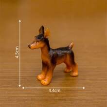 4pcs/8pcs Creative Cute Simulation Pet Dog Animal Decor Accessories Mini Figurines For Car/Desktop