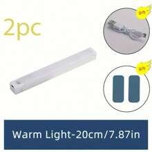 1 pezzo Luce a sensore di movimento a LED per mobile, luce notturna magnetica senza fili ricaricabile via USB per cucina, luce notturna ultramagnetica ricaricabile con luce calda e bianca, adatta per mobile, corridoio, scale, cucina, comodino, con batteria da 200mAh e 350mAh, 3,7V