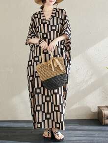 Topy, Bohemian Casual Holiday Dress, Damska sukienka na wakacje w dużym rozmiarze, 2025 Summer New V Leader Dress, Sukienka dla mamy, Sukienka na co dzień, Top, Bielizna piżama, Sukienka plażowa,