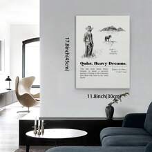 Framed Art Music Quiet Heavy Dreams Country Art Posters Living Room Decor Poster Decorative Painting Canvas Wall Art Living Room Posters Bedroom Painting