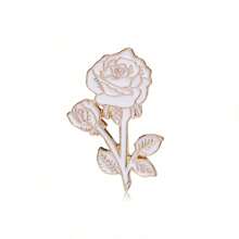 1 pieza Broche elegante con forma de rosa de aleación, accesorio versátil de alta gama, regalo festivo
