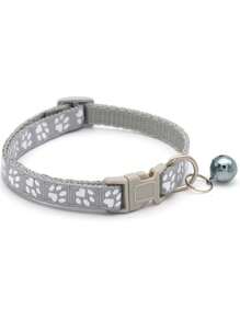 1 件装宠物补丁项圈，狗猫项圈，单脚印爪纹铃铛项圈，猫扣项圈，流行项圈 - 彩色 - 查看 18